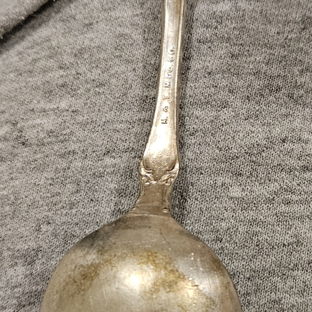 Silver-plated serving spoon